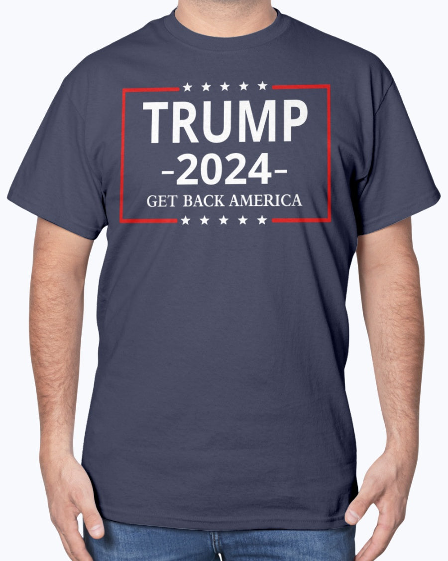 Get America Back Donald Trump 2024 Black or Navy TShirt