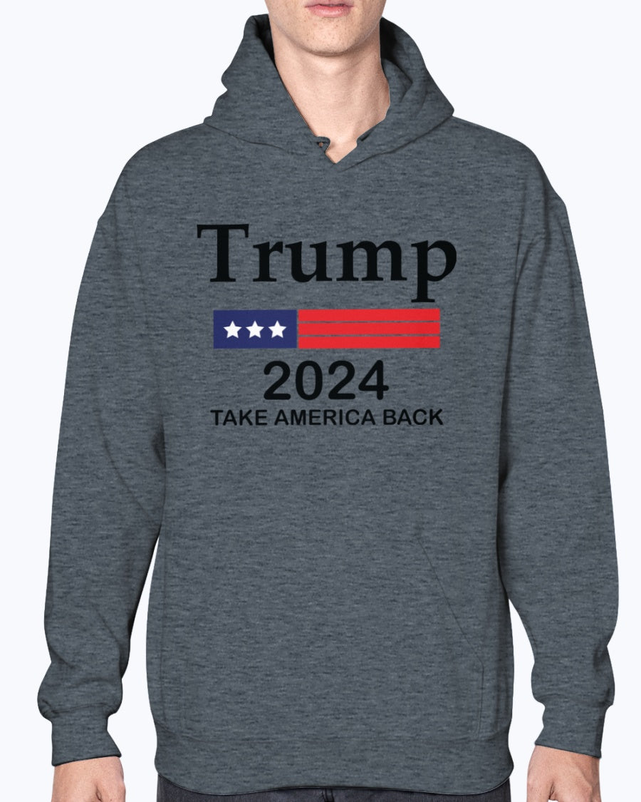 Trump 2024 Take America Back Embroidered Sweatshirt Stitched Hoodie S