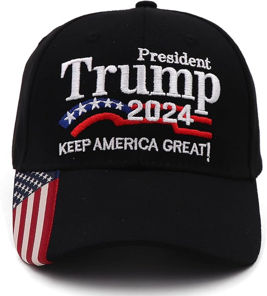 Black President Trump 2024 Baseball Cap