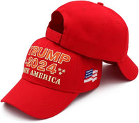 Red President Trump Embroidered Baseball Hat