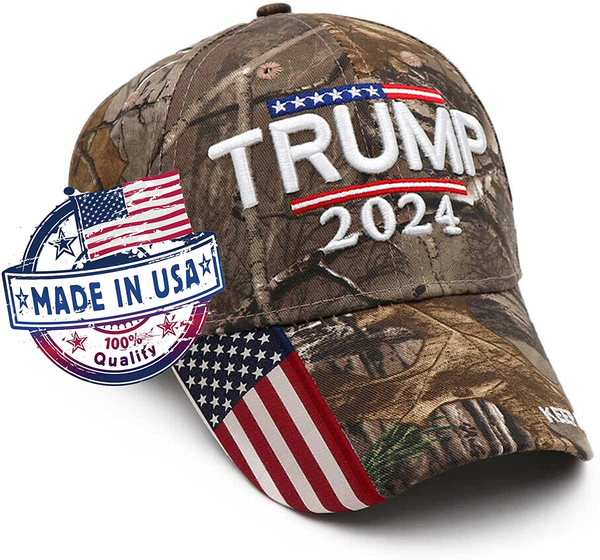 Mersinni Trump 2024 MAGA Camo Embroidered Hat Keep Make America Great Again Cap Made in USA